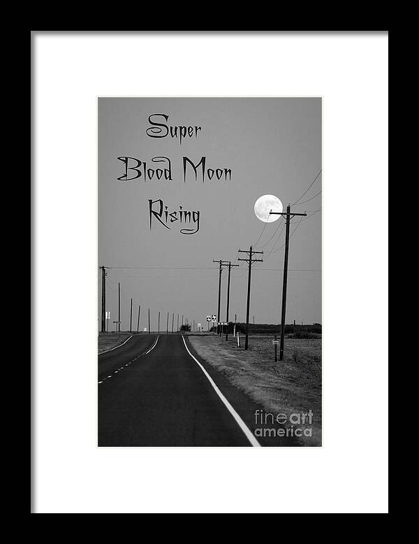 Super Blood Moon Rising Framed Print featuring the photograph Super Blood Moon Rising by Imagery by Charly
