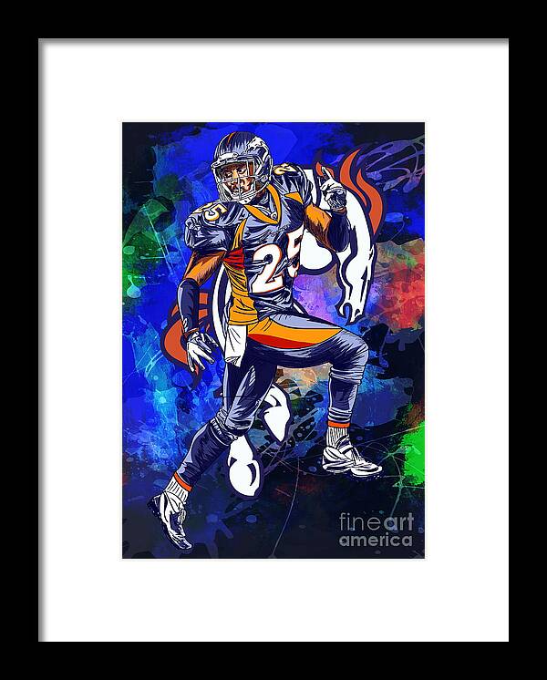 Denver Framed Print featuring the digital art Super Bowl 2016 by Andrzej Szczerski