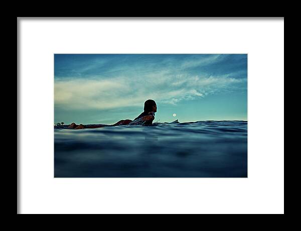 Surfing Framed Print featuring the photograph Super Moon by Nik West