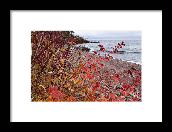 Lake Superior Framed Print featuring the photograph Superior November Color by Sandra Updyke