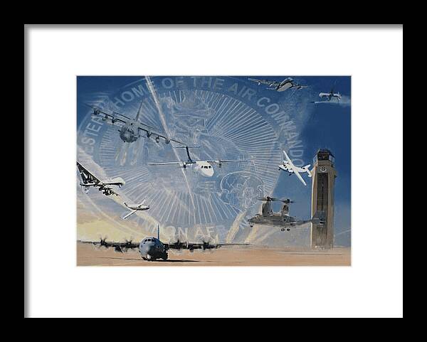 Usaf Art Framed Print featuring the painting Superior Support by Todd Krasovetz
