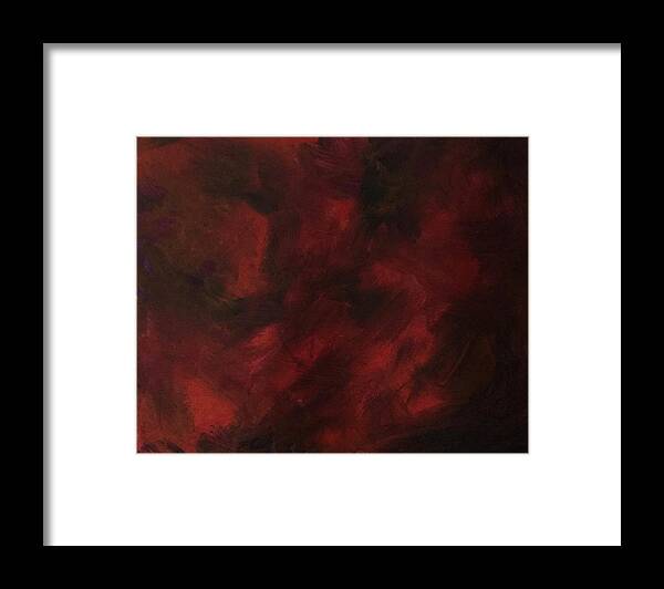 Abstract Framed Print featuring the painting Supernova by Lorraine Centrella