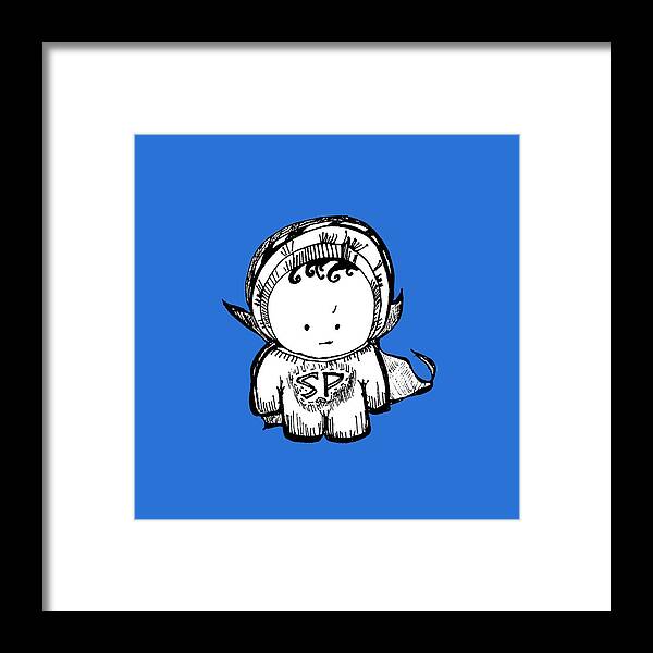 Grumpypants Framed Print featuring the drawing Superpants by Unhinged Artistry