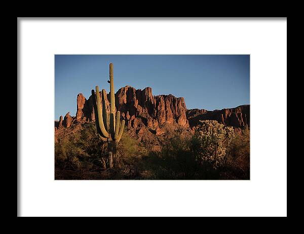 Desert Framed Print featuring the photograph Superstition Mountain by Bud Simpson