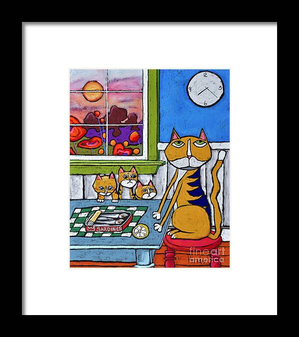 Cute Framed Print featuring the painting Supper Time - 2 by David Hinds