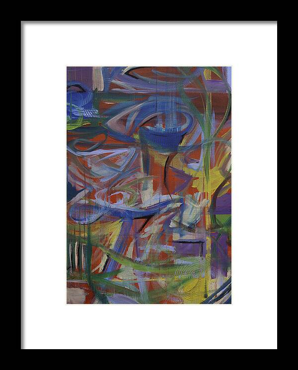 Abstract Framed Print featuring the painting Supreme Magnetic by Julius Hannah