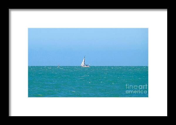 Photography Framed Print featuring the photograph Surf and sail the sea by Francesca Mackenney