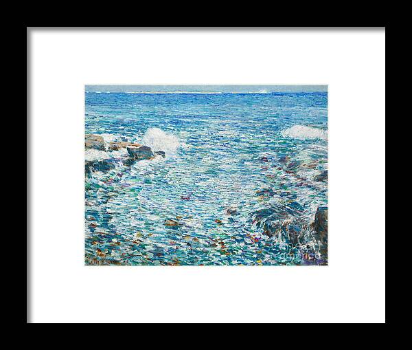 Surf Framed Print featuring the painting Surf, Isles of Shoals, 1913 by Childe Hassam