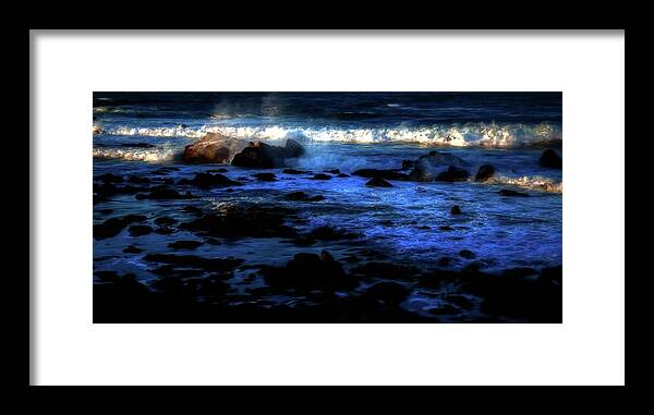 Water Framed Print featuring the photograph Surf Light by Jerry Sodorff