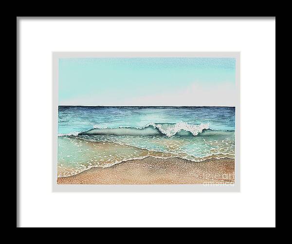Gulf Coast Framed Print featuring the painting Surging Seas by Hilda Wagner