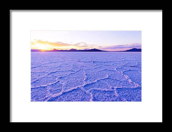Salt Flats Framed Print featuring the photograph Surreal Salt by Chad Dutson