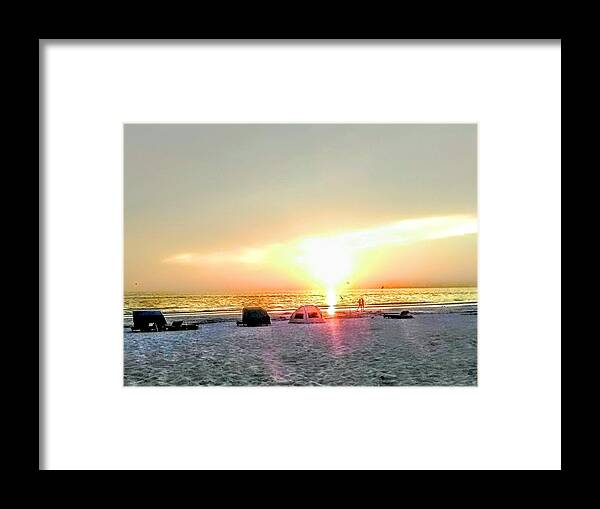 Sunset Framed Print featuring the photograph Sureal Sunset by Suzanne Berthier