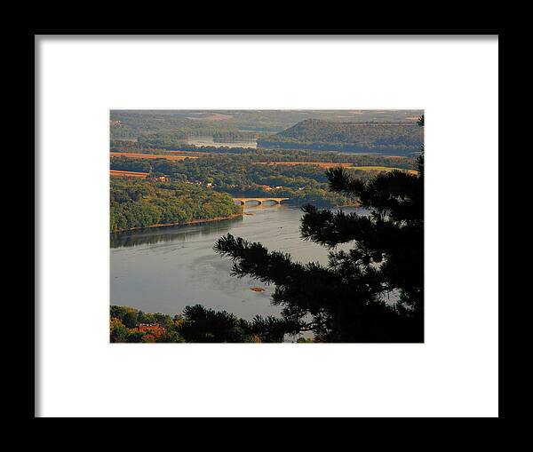 Susquehanna River Below Framed Print featuring the photograph Susquehanna River Below by Raymond Salani III