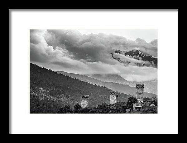Caucasus Framed Print featuring the photograph Georgia - Svan Towers by Francesco Emanuele Carucci