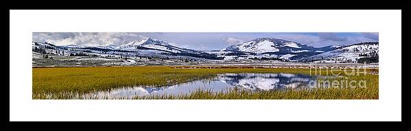 Swan Lake Framed Print featuring the photograph Swan Alke Flats Wide Panorama by Adam Jewell