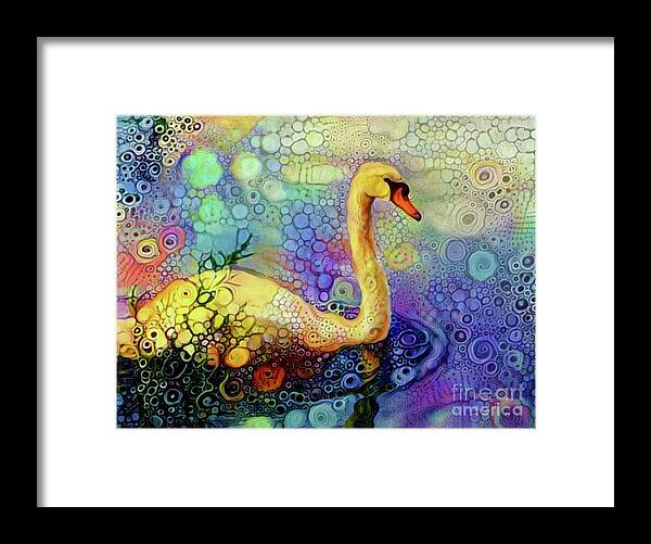 Fantasy Framed Print featuring the photograph Swan Spectacular Oil by Nina Silver