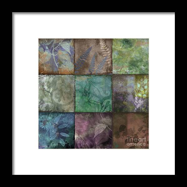Patchwork Framed Print featuring the painting Swatchbox III by Mindy Sommers