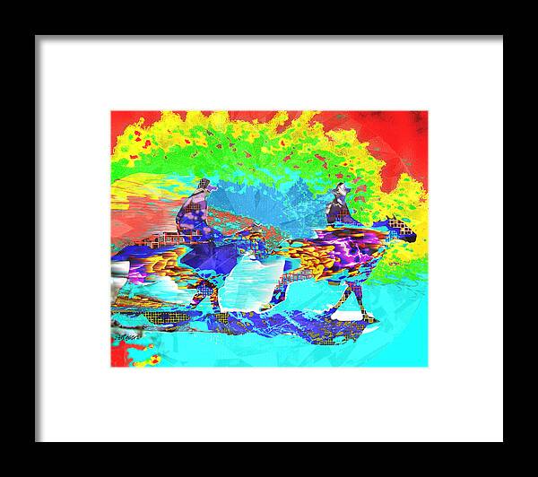 Sweating Framed Print featuring the digital art Sweating Fire by Seth Weaver