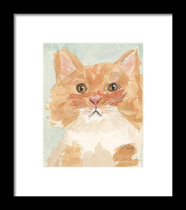 Cat Framed Print featuring the painting Sweet Attitude by Terry Taylor