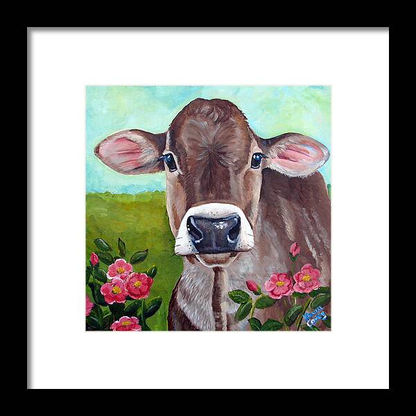 Brown Swiss Framed Print featuring the painting Sweet Matilda by Laura Carey