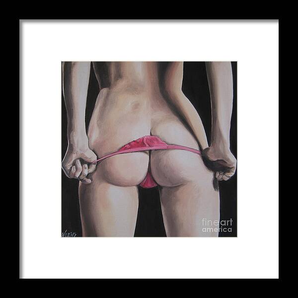 Noewi Framed Print featuring the painting Sweet Pink by Jindra Noewi