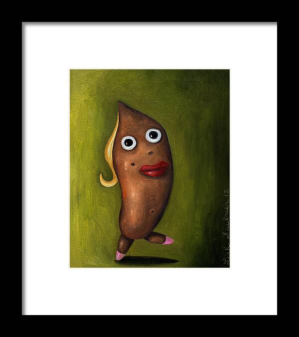 Sweet Potato Framed Print featuring the painting Sweet Potato by Leah Saulnier The Painting Maniac