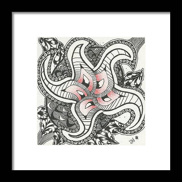 Abstract Framed Print featuring the drawing Sweet Spot by Jan Steinle