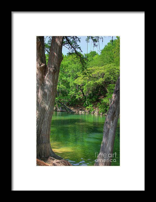 New Braunfels Framed Print featuring the photograph Swinging River Rope by Kelly Wade
