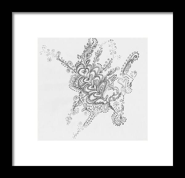 Caregiver Framed Print featuring the drawing Swirls by Carole Brecht