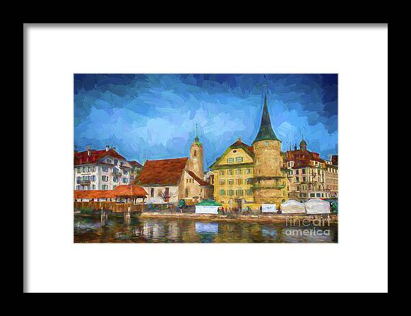 Cityscape Framed Print featuring the photograph Swiss Town by Pravine Chester