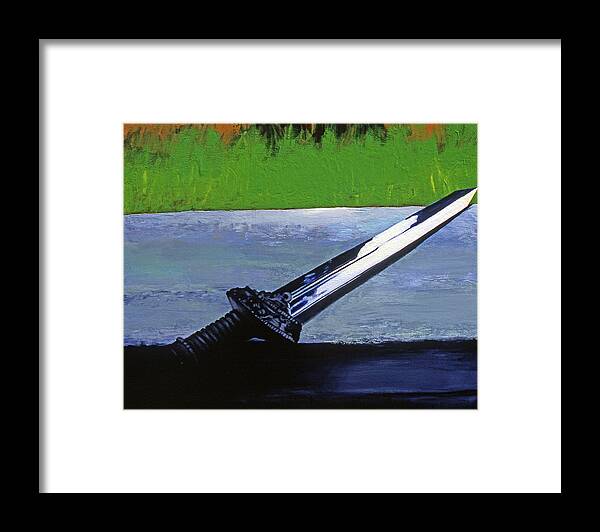 English Sword Framed Print featuring the painting Sword of Protection by Rene Capone