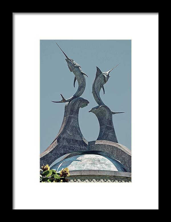 Swordfish Framed Print featuring the digital art Swordfish Sculpture by DigiArt Diaries by Vicky B Fuller