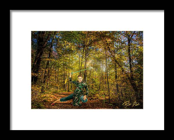Chinese Swords Woman Framed Print featuring the photograph Swords Woman by Rikk Flohr
