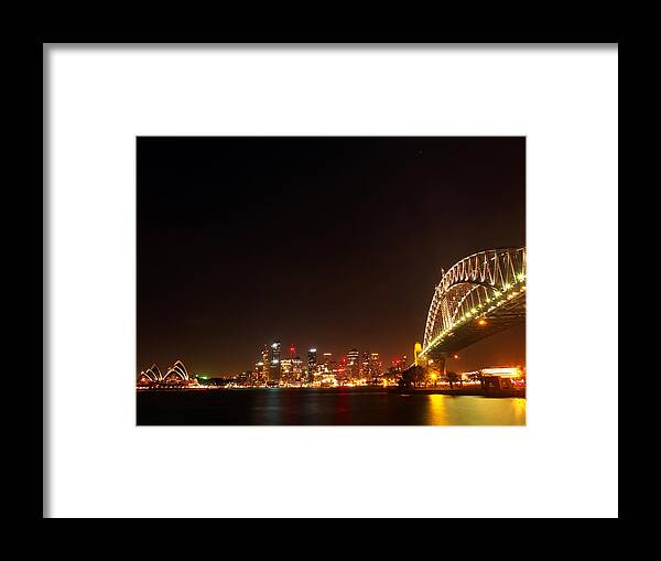 Sydney Framed Print featuring the photograph Sydney by Night by Kaleidoscopik Photography