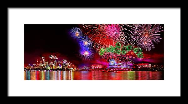 Sydney Framed Print featuring the photograph Sydney Celebrates by Az Jackson