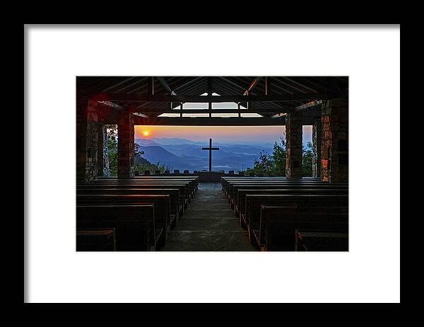 Chapel Framed Print featuring the photograph Symmes Chapel Sunrise aka Pretty Place Greenville SC by Willie Harper