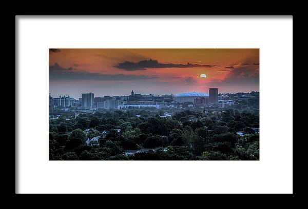Syracuse Framed Print featuring the photograph Syracuse Sunrise by Everet Regal