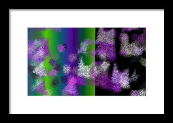Abstract Framed Print featuring the digital art T.1.384.24.16x9.9102x5120 by Gareth Lewis