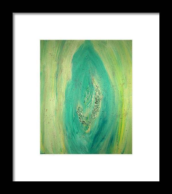 Abstract Framed Print featuring the mixed media Ta Ti An by Anjel B Hartwell
