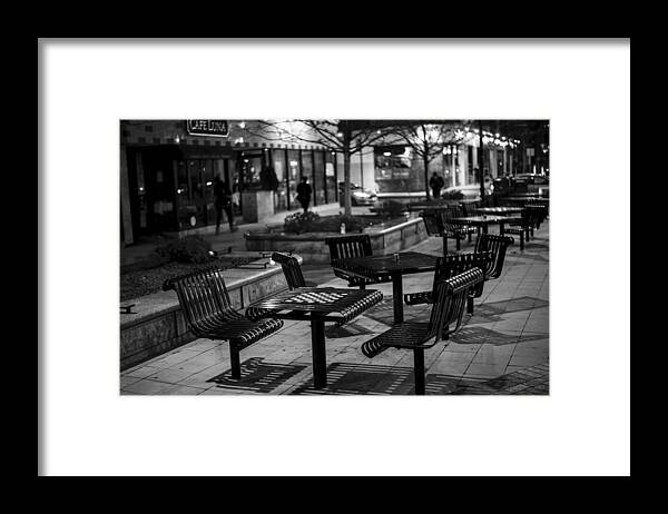 Cambridge Framed Print featuring the photograph Table Waiting for a Match. Central Square Cambridge MA by Toby McGuire