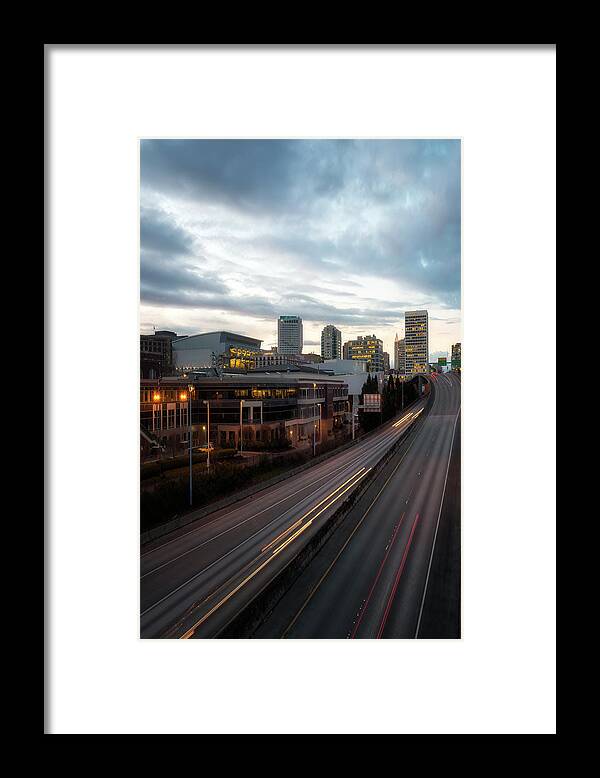Tacoma Framed Print featuring the photograph Tacoma Exit Here by Ryan Manuel