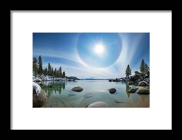 Halo Framed Print featuring the photograph Tahoe Halo by Brad Scott by Brad Scott