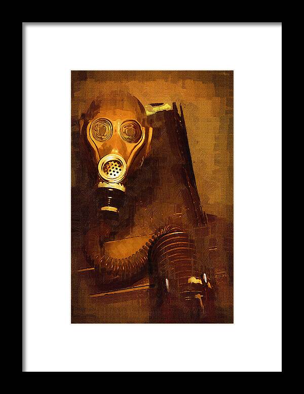 Mask Framed Print featuring the painting Tainted by Holly Ethan