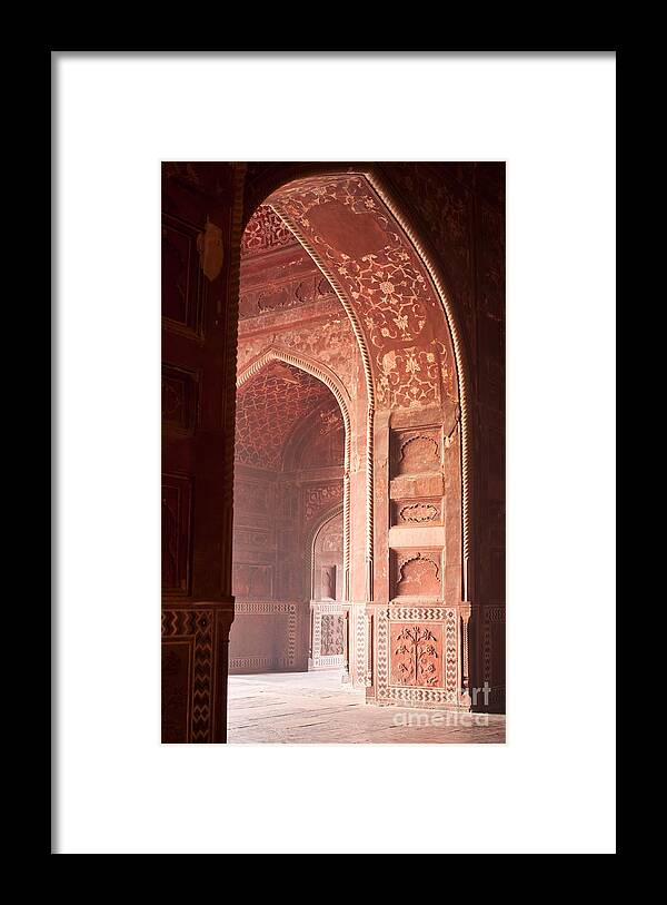 Taj Mahal Framed Print featuring the photograph Taj Opening by Mike Reid