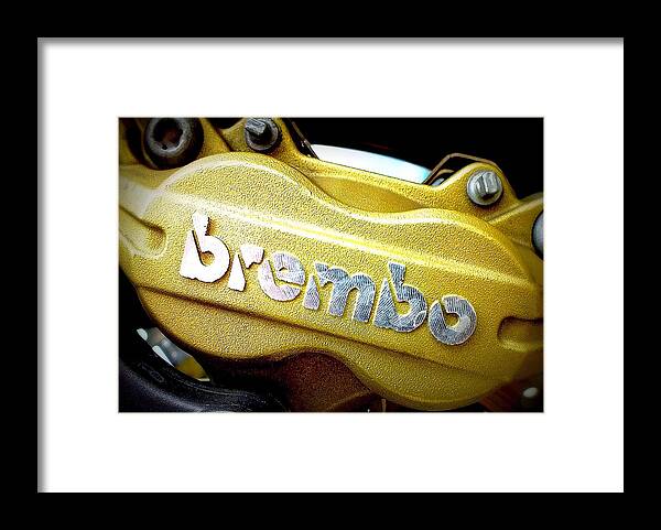 Brembo Framed Print featuring the photograph Take A Brake by Guy Pettingell