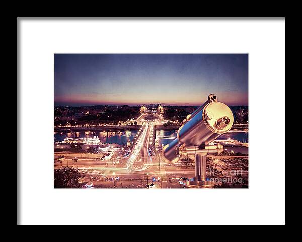 Eifeltower Framed Print featuring the photograph Take a look at Paris by Hannes Cmarits