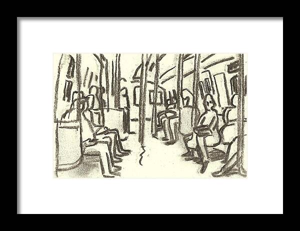 Subway Framed Print featuring the painting Take the A Train, NYC by Thor Wickstrom