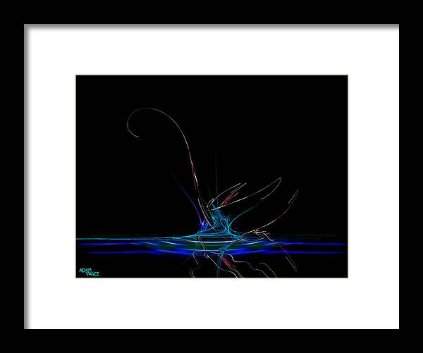 Swan Framed Print featuring the drawing Taking Flight by Adam Vance