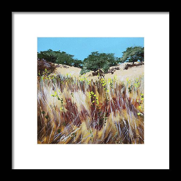 Grass Framed Print featuring the painting Tall Grass. Late Summer by Masha Batkova
