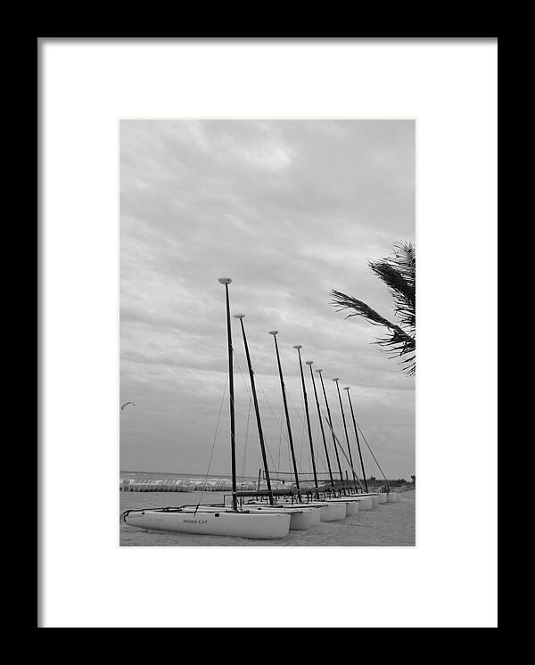Black And White Framed Print featuring the photograph Tall Masts by Rob Hans